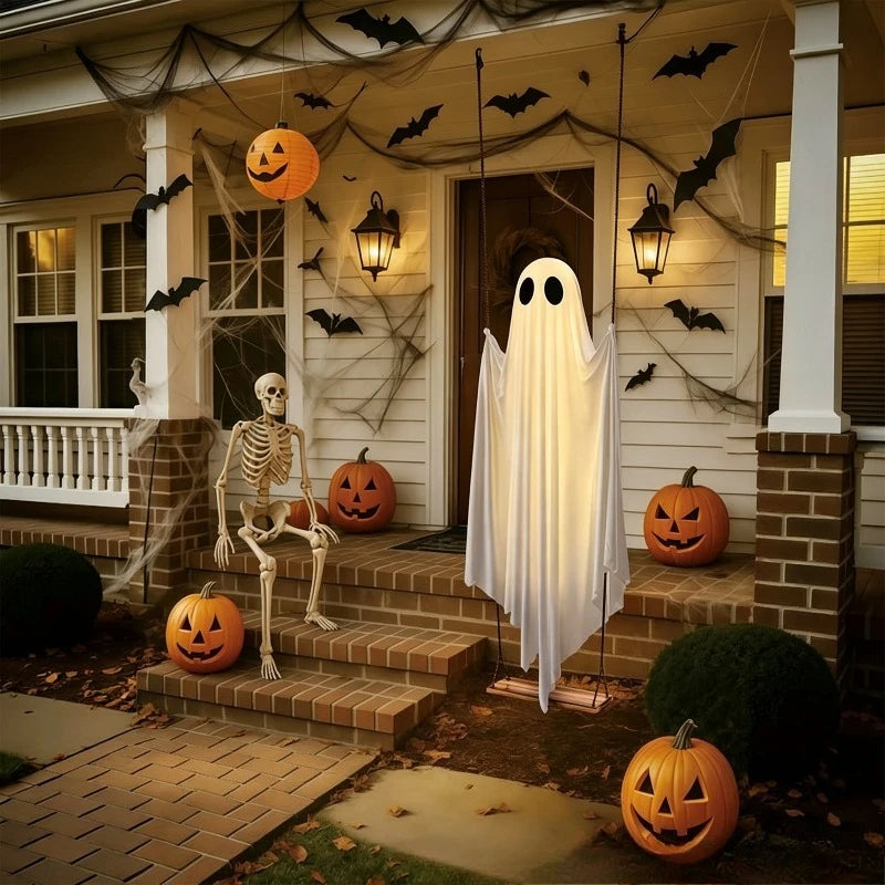 Haunted Swinging Ghost™ – Light-Up Halloween Porch Decoration