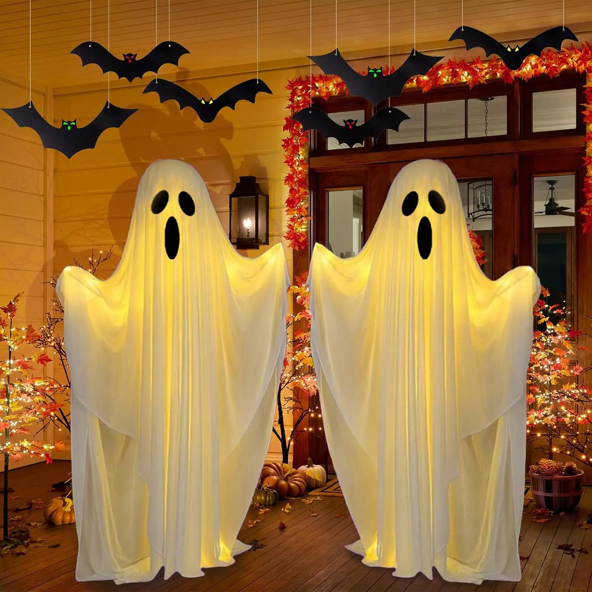 Life-Size Glowing Porch Ghosts™ – Halloween Yard Decoration